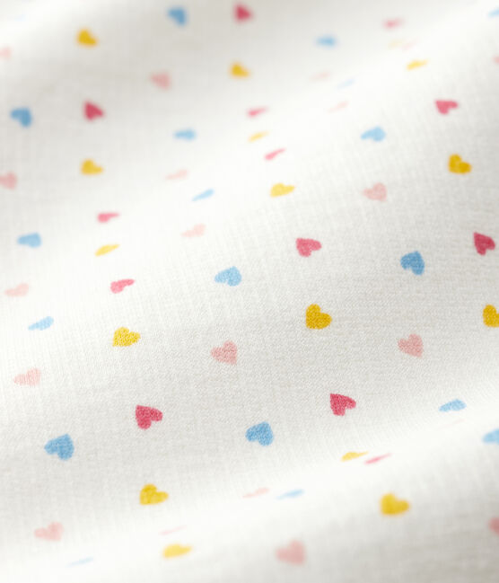 Dors-bien bébé molleton en coton biologique blanc MARSHMALLOW+OCRE/ MULTICO